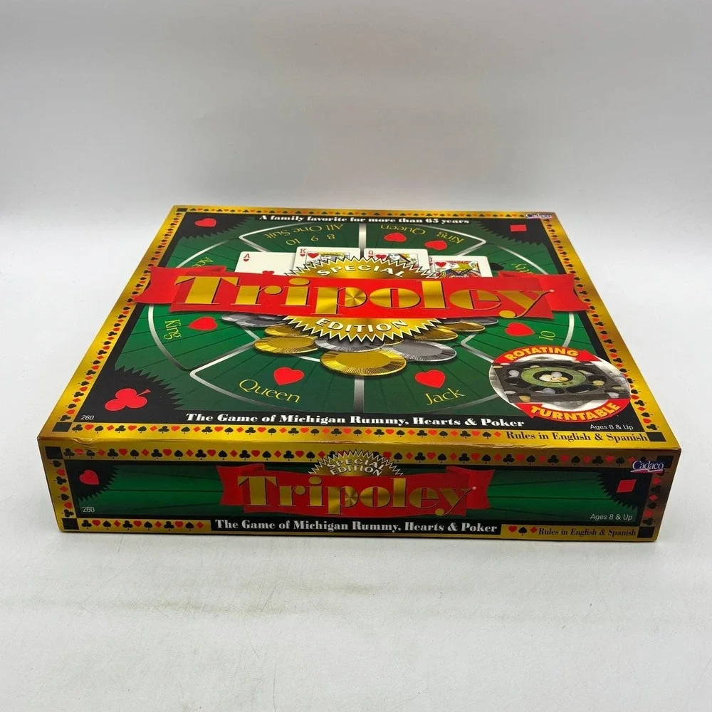 Tripoley Special Edition Cadaco Rotating Turntable Board Game Complete